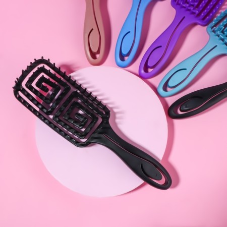 The comb massage, rubberized handle, ventilated, 6.3 × 22 cm, color mix-1
