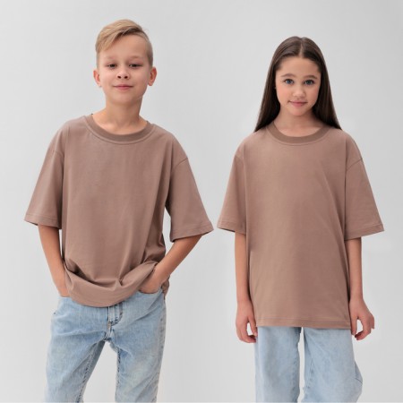 Children's Minaku T -shirt, beige color, height 104 cm