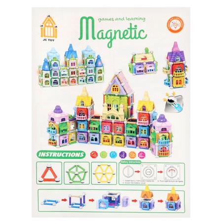 Magnetic designer "Build your home", 90 parts-16