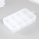Casket Plastic for the little things "rectangular" transparent 8 compartments 6.5x10.5x2.2 cm