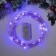 Garland "thread" 5 m dew, IP20, silver thread, 50 LED, purple glow, CR2032x2
