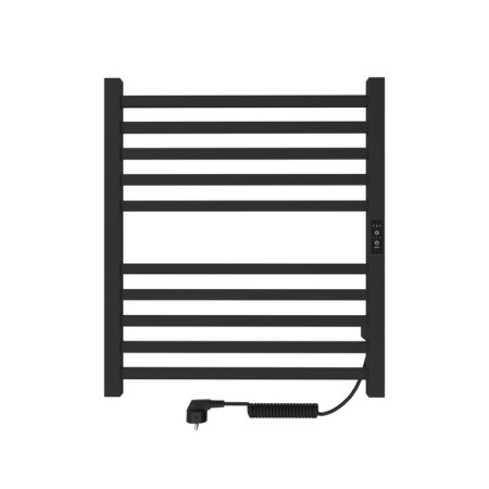Electric heated towel Indigo Attic, 600x500 mm, timer, hidden installation, black