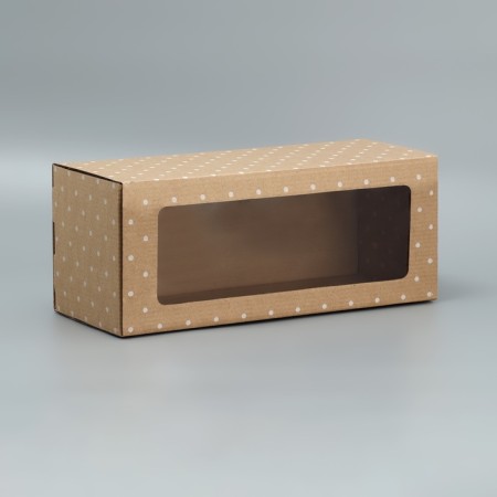 Gift Folding Box with PVC, packaging, “peas”, 16 x 35 x 12 cm-2