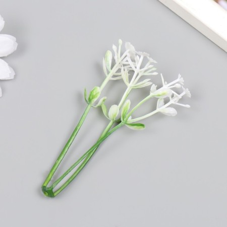 Artificial plant for creativity "celandine" set 12 pcs white 9 cm-2