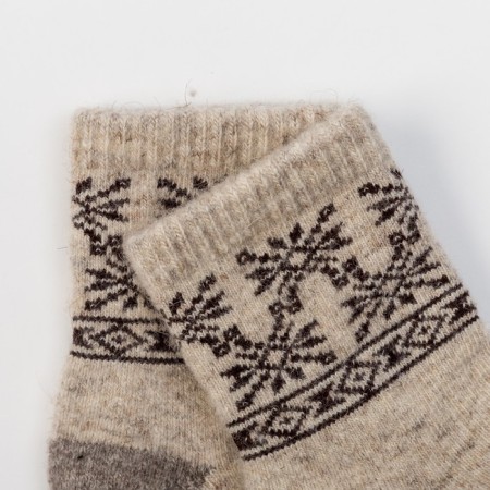 Snowflakes from Mongolian wool socks, gray color, size 10-12 cm (1)-1