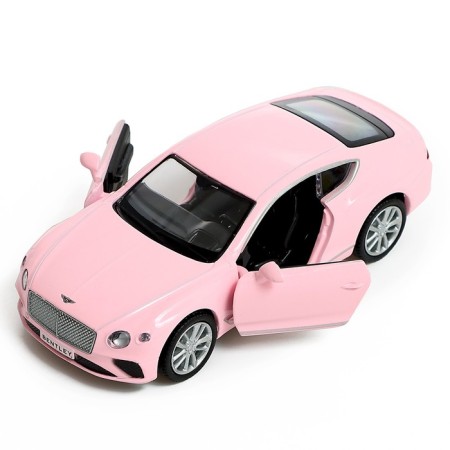 Metal machine Bentley Continental GT, 1:32, inertia, matte pink color-3