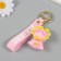 Trick rubber with carbine, a strap "Pig in a flower" Flower spins 3.5x4.2x5.5 cm