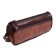 School pencil case with zipper, leatherette, 2 departments, mix