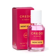 Women's toilet water Credo in Amore Mont Rose, 60 ml (based on Roses Musk (Montale)