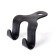 Killer-crunch on the headrest, two hooks, black