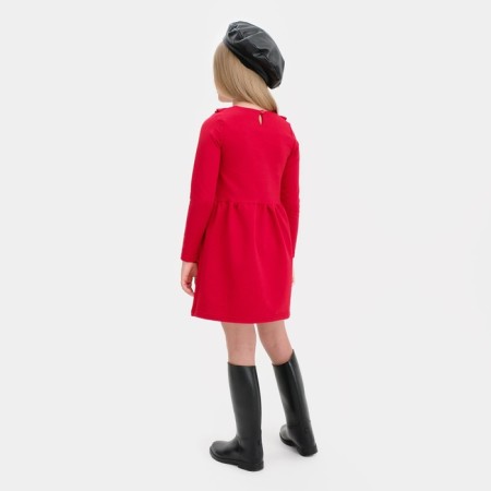 Платье для девочки с рюшей KAFTAN "Basic line", размер 32 (110-116), цвет красный-3