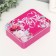 Rectangular metal box "Fuchsia" 12.5x9.5x4.2 cm