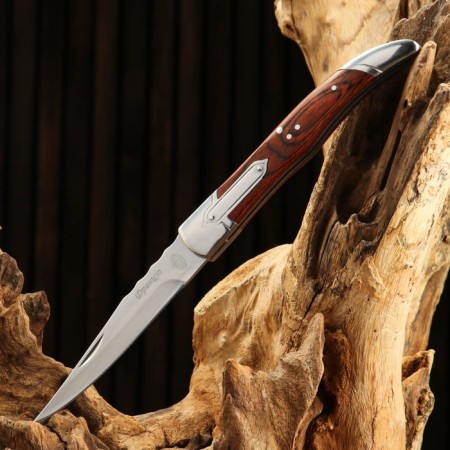 Folding "French" steel - 40x13, handle - wood, 23 cm
