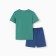 Set for the boy "Dinosaurs" (T-shirt/shorts), dark green/blue color, height 122-128 cm