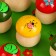 Set for the development of the logic "Mushrooms", 9 pcs 3-5 cm, board 12x12 cm