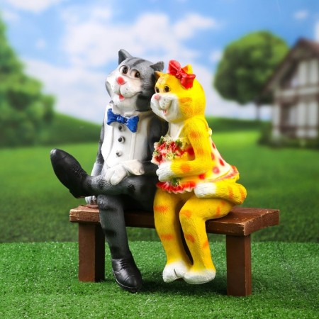 Garden figure "Cats on the shop" 18x42x40cm-8
