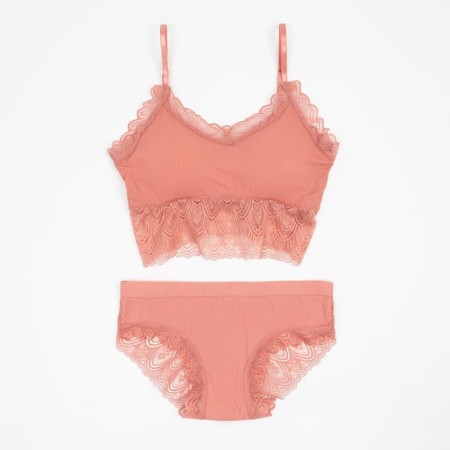 Female set (top, panties) Pink color, size 42-44-4