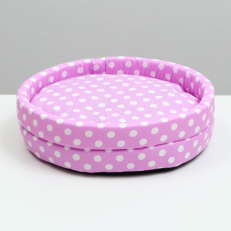 Round Lowcost STM-30, 40 x 40 x 12, Siren, lilac with white peas