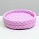 Round Lowcost STM-30, 40 x 40 x 12, Siren, lilac with white peas