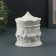 Casket with a carousel cover 10x8cm, white