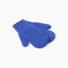 Double children's mittens, blue color, river 16