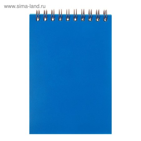Notepad A6, 80 sheets in a cage on the crest Calligrata, plastic cover, blue