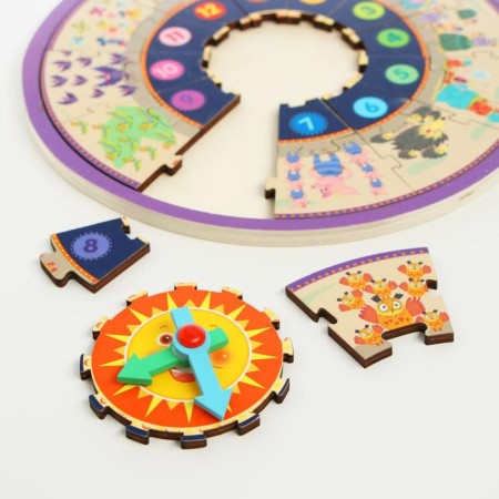 Children's development hours 2B1 "Clock+Puzzle" 22.5 × 22.5 × 1 cm-1