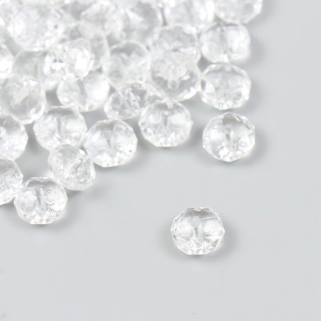 Beads for creativity plastic "Crystalics" Transparent set 20 grams 0.6x1x1 cm
