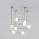 Suspended lamp with glass lactations BROOK, 5W, G9, 89x84x120 cm