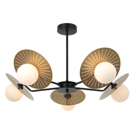 Sonnenblume chandelier, 5x25W G9, black color