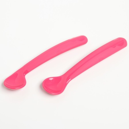 Set of children's spots for feeding, 2 pcs., Pink color-2