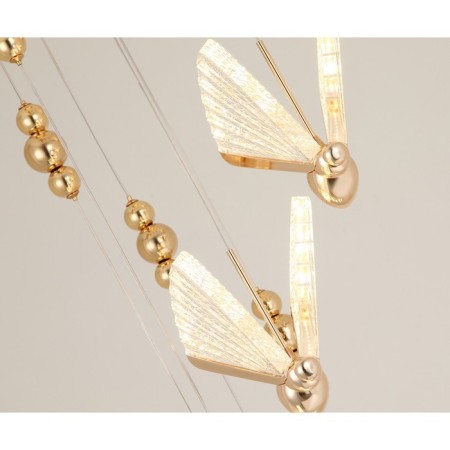 Suspension "Butterfly", size 40x250 cm, 8x6W, LED, 3000K-1