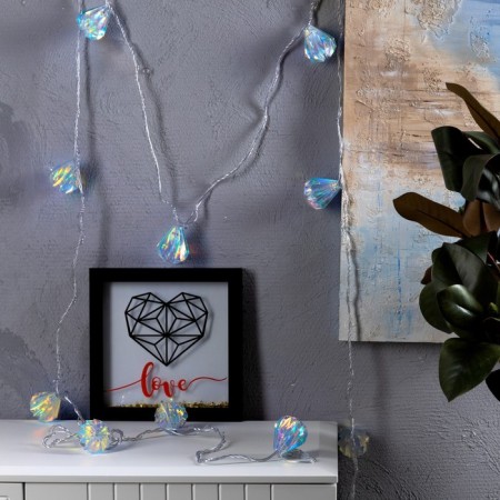Garland “thread” 2.5 m with nozzles “pears”, IP20, transparent thread, 10 LED, white glow, 220 V-3