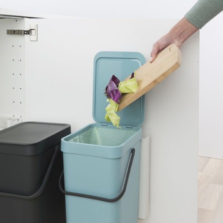 A set of bastards Brabantia sort & go, built -in, mint color, gray, 12 l, 2 pcs-2