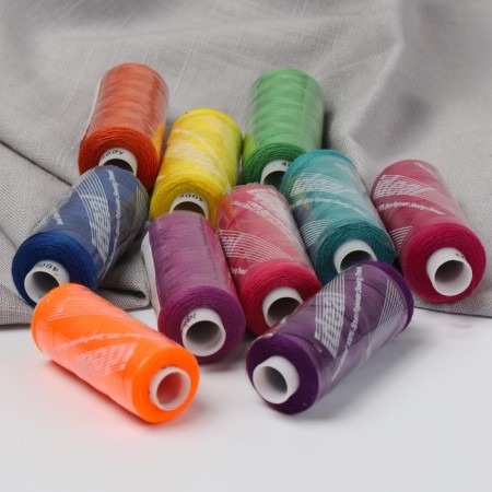 A set of household threads IDEAL 40/2, length 366 m, assorted color (neon), 10 pcs in units-3