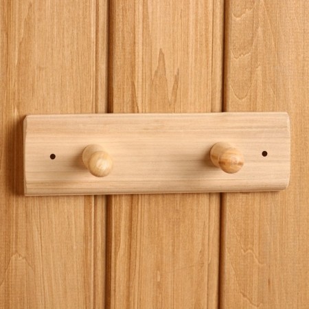 Ban "Classic" 2 hooks, linden, 20x2.5x6.5 cm