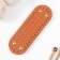 The basis for knitted products to the leatherette "elongated braid" brown 6x18 cm