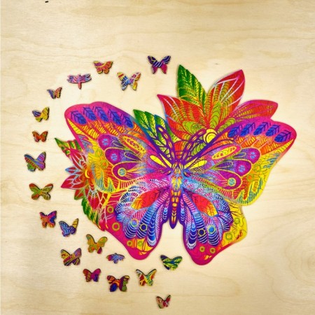 Wooden puzzle "Precious butterfly", 36 × 28 cm-8
