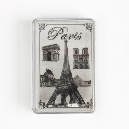Paris Paris playing Paris, 54 pcs, 33 μm, map 8.7 x 5.7 cm, silver-1