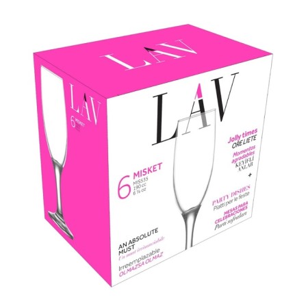 Set of glasses for champagne Lav Misket, 190 ml, 6 pcs-6