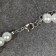Set 2 objects: earrings, Antoinette necklace, white color in silver, 40 cm