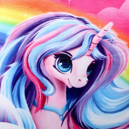 Baby plush backpack for the girl "Rainbow Unicorn", 23 × 23 × 7 cm-3