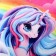 Baby plush backpack for the girl "Rainbow Unicorn", 23 × 23 × 7 cm