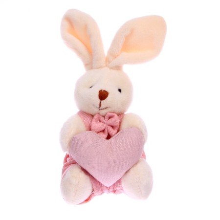 Soft toy "Bunny", on a suspension, with a heart, species mix