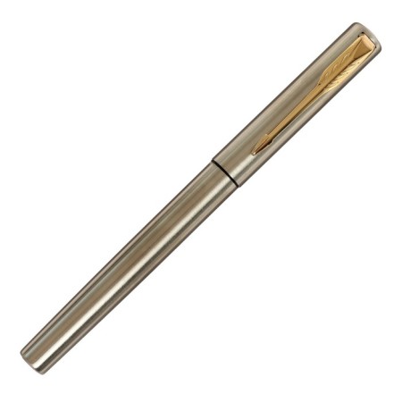 Gift feathers in the leatherette case, hull silver with gold-1