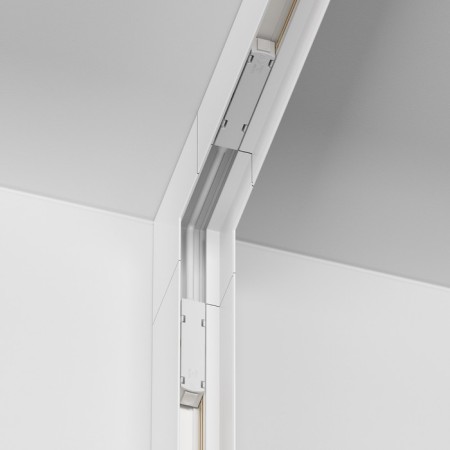 The internal corner connector for the Technical TRX010ICL-21W, 10x3.8x10 cm, white color is white-1