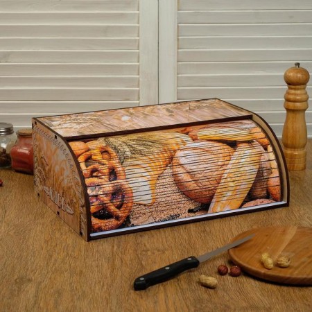 Wooden breadbone "pleasant appetite", color, 38x26x14 cm
