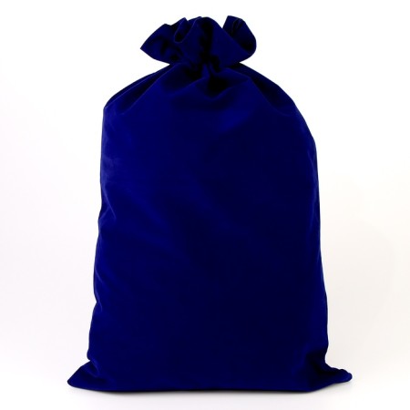 Gift bag "Gift from Santa Claus", 60 x 40cm, blue velvet-2