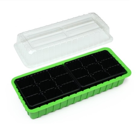 Mini-Pirate for seedlings, 40 × 16 × 13 cm, 2 inserts, 18 cells, Greengo-2