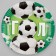 Disposable paper plate "goal" balls (18 cm)